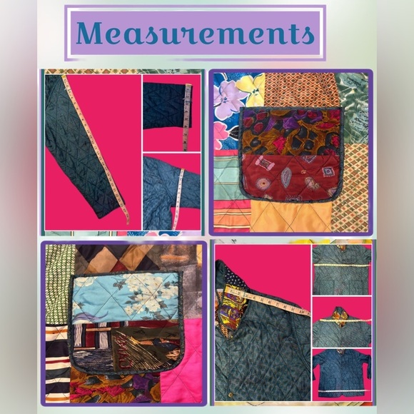 Stunning Volup Vintage 220 Hickory Reversible Patchwork Quilted Silk Jacket XL - Picture 16 of 16